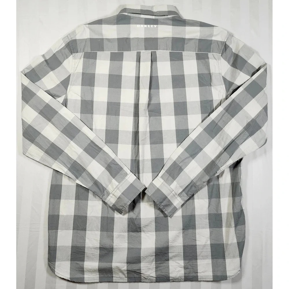 Oakley Mens XL Regular Fit Buffalo Plaid Long Sleeve Button Down Shirt 0032 - Picture 5 of 11